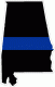 State of Alabama Thin Blue Line Decal