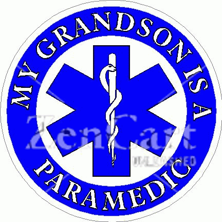 My Grandson Is A Paramedic Decal
