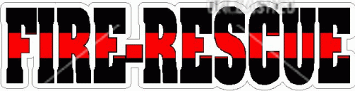 FIRE-RESCUE Thin Red Line Decal