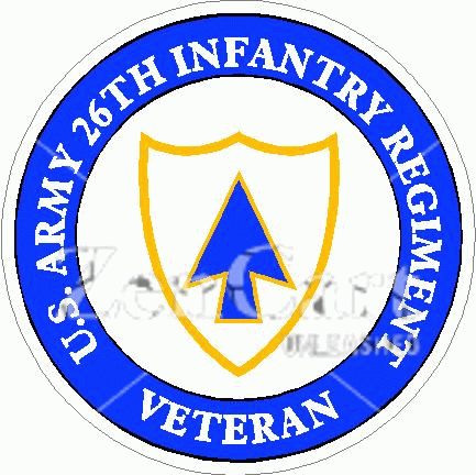 US Army 26th Infantry Regiment Veteran Decal