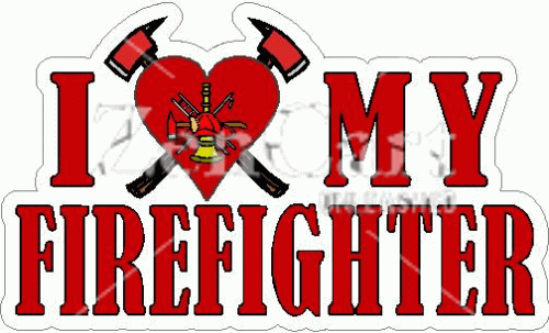 I Love My Firefighter Decal