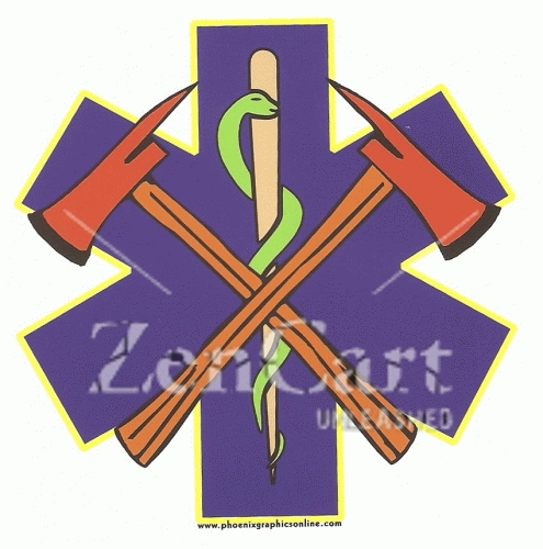 Star Of Life w/ Axes Decal