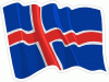 Iceland Flag Waving Decal