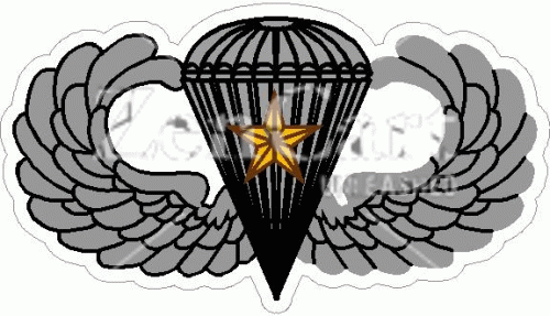 U.S. Army Parachutist Basic w/ Combat Star Decal