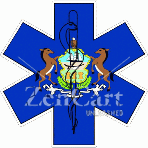 State Of Pennsylvania Star Of Life Decal