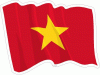 Vietnam Flag Waving Decal
