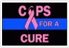 Thin Blue Line Cops For A Cure Decal