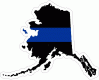 State of Alaska Thin Blue Line Decal