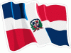 Dominican Republic Flag Waving Decal