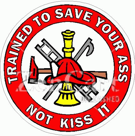 Trained To Save Your Ass Not Kiss It Scramble Decal