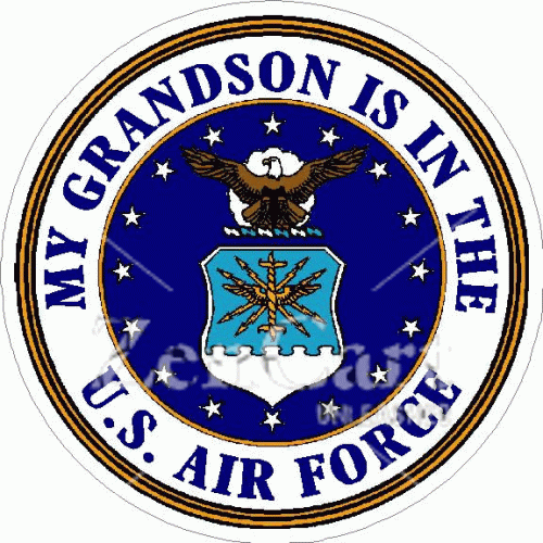 My Grandson Is In The U.S. Air Force Decal
