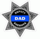 Deputy Sheriff's Dad 7 Point Badge Blue Line Decal