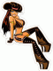 Pin Up Girl Cowgirl Decal