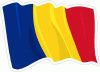 Romania Flag Waving Decal