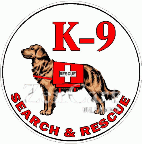 K-9 SAR Search & Rescue Decal