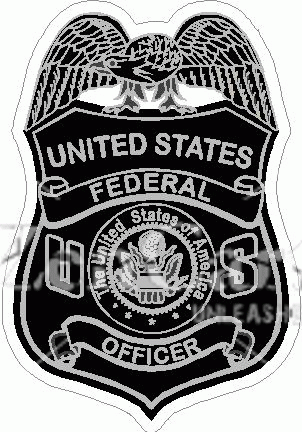 Federal Officer Badge Subdued Decal