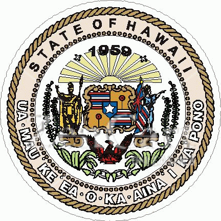 Hawaii State Seal Decal [5653] : Phoenix Graphics, Your Online Source ...