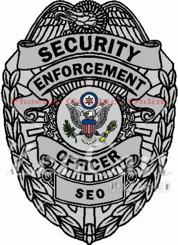 Security Enforcement Officer Gray Badge Decal