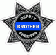 Deputy Sheriffs Brother Blue Line Badge Decal