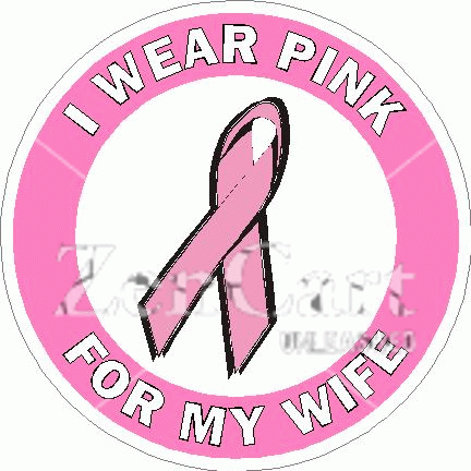 I Wear Pink For My Wife Breast Cancer Decal