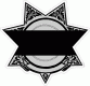 Police Mourning 7 Point Star Gray Badge Decal