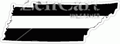 State of Tennessee Thin White Line Decal