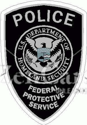 DHS Police Federal Protective Service Decal Subdued