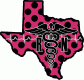Texas State RN Pink Polka Dot