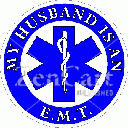 My Husband Is An EMT Decal