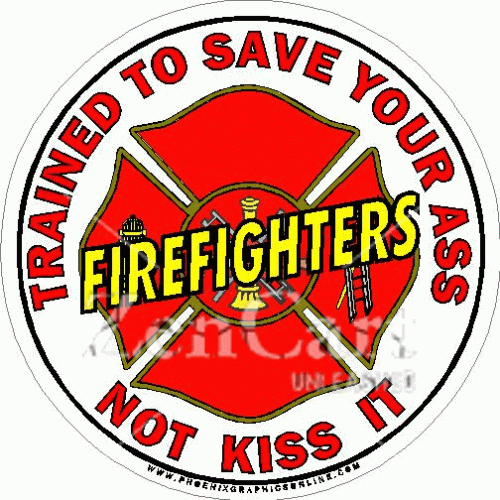 Firefighters Trained To Save Decal