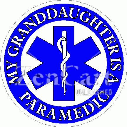 My Granddaughter Is A Paramedic Decal