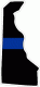 State of Delaware Thin Blue Line Decal