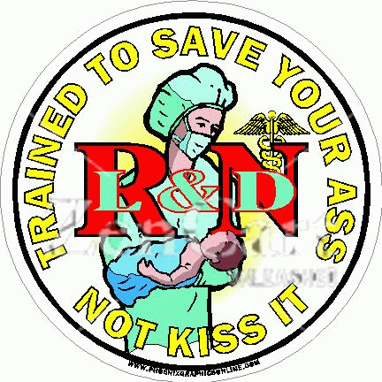 L&D RN Trained To Save Decal