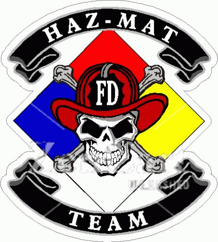 Haz-Mat Team Skull & Cross Bones Decal