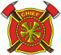 Chief Fire Dept Maltese Cross Decal