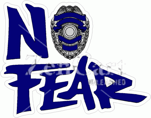 Police No Fear Decal