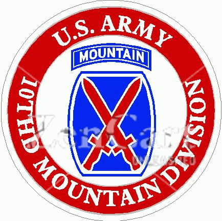 US Army 10th Mountain Division Decal