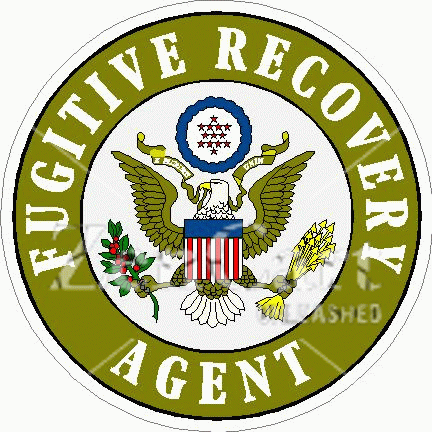 Fugitive Recovery Agent Gold Decal