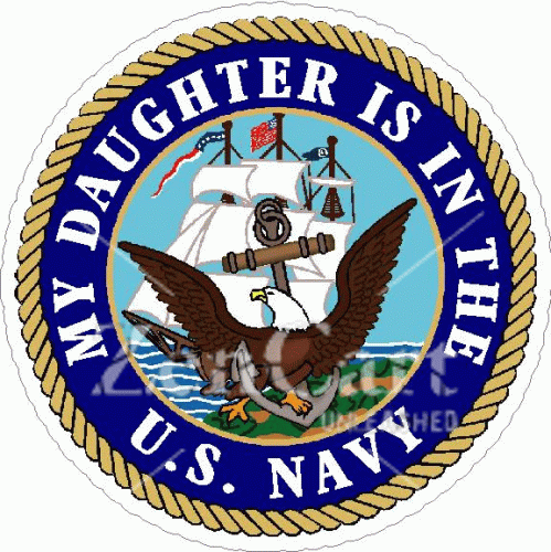 My Daughter Is In The U.S. Navy Decal