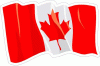 Canada Flag Waving Decal