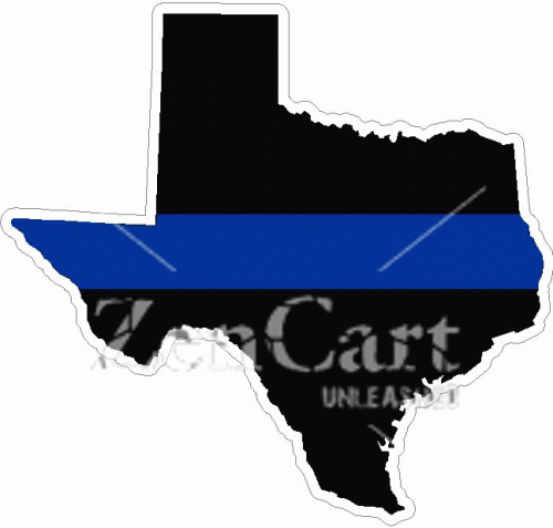 State of Texas Thin Blue Line Decal