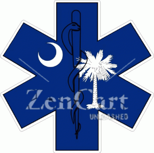 State Of South Carolina Star Of Life Decal