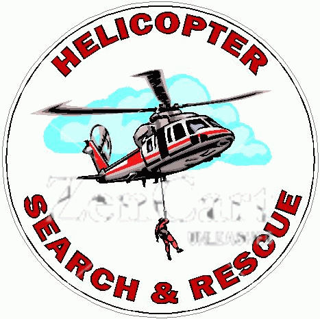 Helicopter Search & Rescue Decal