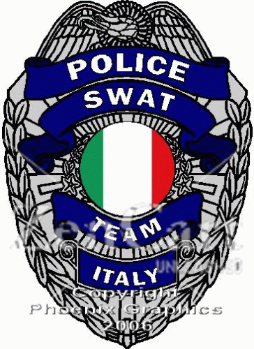 Italian Police SWAT Team Badge Decal