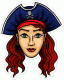 Lady Pirate Decal