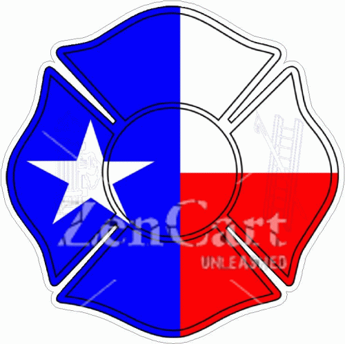 State Of Texas Maltese Cross Decal