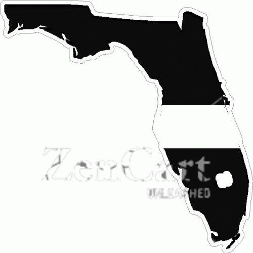 State of Florida Thin White Line Decal