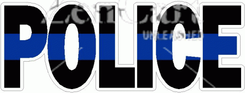 POLICE Thin Blue Line Decal
