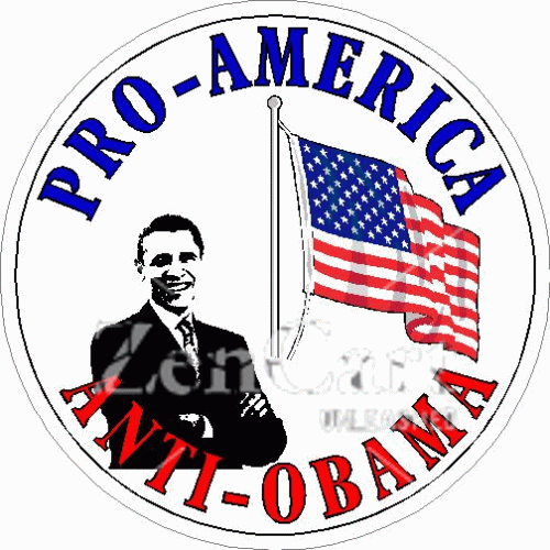 Pro-America Anti Obama-Decal