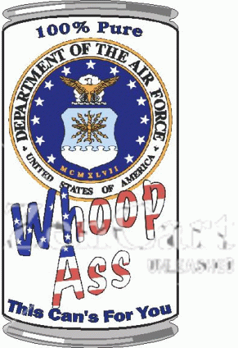 A Can Of U.S. Air Force Whoop Ass Decal